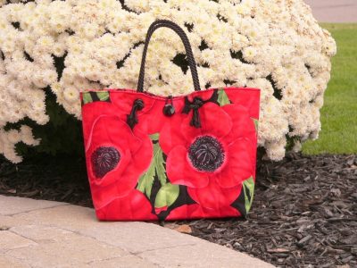 Red poppy bag